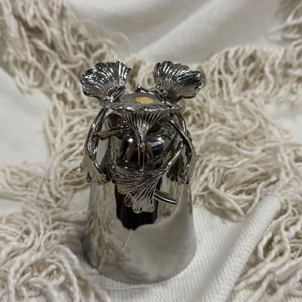 Michael Aram Ginkgo Bud Vase Stainless Steel 4.5'' NEW